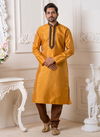 Yellow Colour Fancy Latest Designer Party And Function Wear Traditional Mysore Silk Kurta Churidar Pajama Redymade Collection Swaroop-1-1